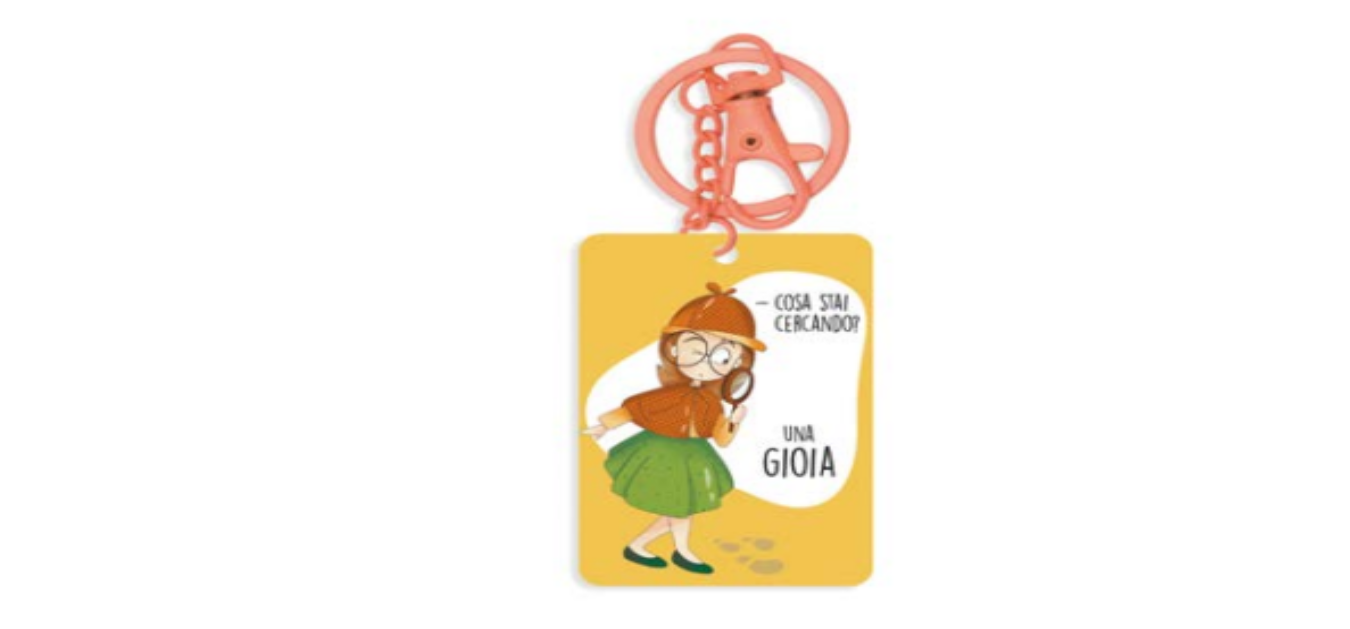 Portachiavi in legno 4x 6 cm